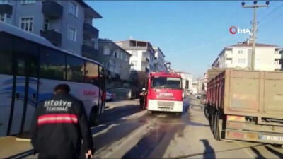  Seyir halindeki motosiklet yanarak kül oldu