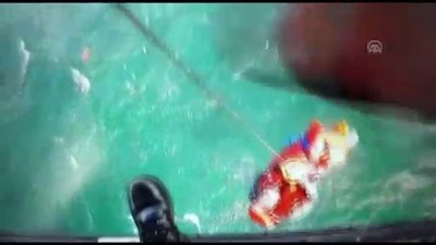 sahil guvenlik - Batan gemiden kurtarılma anı (2) - SAMSUN  Videosu