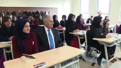 yuksek lisans -  Binali Yıldırım,Tenzile Erdoğan Kız Anadolu İmam Hatip Lisesi'ni ziyaret etti  Videosu