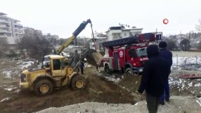  Denizli’de itfaiye aracı çamura saplanınca felakete ramak kaldı