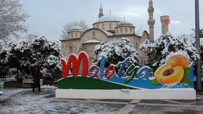 kar yagisi -  Malatya beyaz örtü ile kaplandı  Videosu