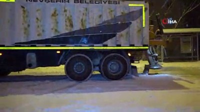 kar yagisi -  Nevşehir’de karla mücadele çalışmaları aralıksız sürüyor Videosu
