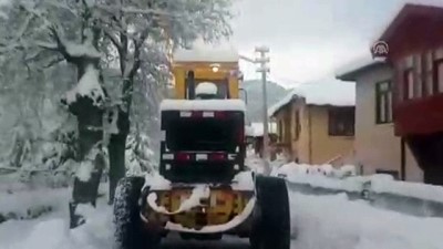 kar yagisi - Akseki'de kapalı mahalle yolları ulaşıma açıldı - ANTALYA  Videosu