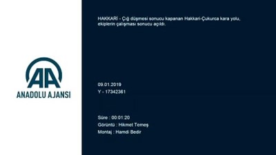 Hakkari-Çukurca kara yoluna çığ düştü