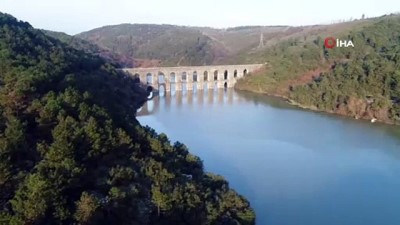 modifiye -  İstanbul’un barajlarında kar bereketi..Alibeyköy barajının son durumu havadan görüntülendi  Videosu