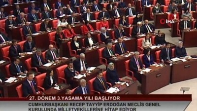 yeni yasama yili -  Cumhurbaşkanı Erdoğan: 'Cumhurbaşkanlığı forsunda sembolleri yer alan devletlere baktığımızda 2200 yıllık bir mirasa sahip olduğumuzu görüyoruz'  Videosu
