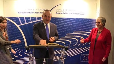 Dışişleri Bakanı Çavuşoğlu, Avrupa Konseyi Parlamenter Meclisi Başkanı Pasquier ile görüştü - STRAZBURG 