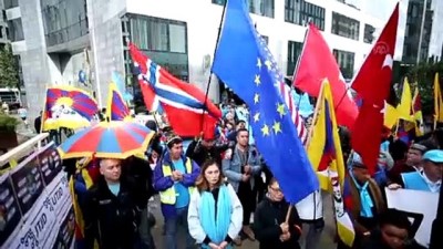 Uygur Türkleri Belçika'da Çin'i protesto etti - BRÜKSEL