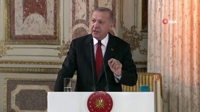 Cumhurbaşkanı Erdoğan: 'Attığımız bu adımı asla durdurmayacağız. Bize sağdan soldan tehditler geliyor. Bu gidişi durdurun diye. Şimdi biz kendi göbeğimizi kendimiz kesiyoruz. Artık geri adım atmayacağız'