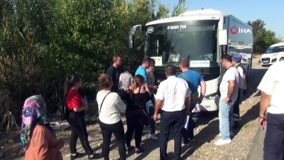  Tur otobüslerinin karıştığı kaza ucuz atlatıldı 