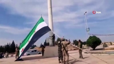  - Tel Abyad merkezine Suriye Milli Ordusu bayrağı çekildi 