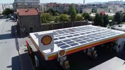 enerji tasarrufu -  Akaryakıt istasyonun elektriği güneşten sağlanıyor  Videosu