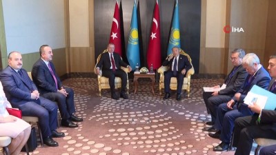  - Cumhurbaşkanı Erdoğan, Kazakistan kurucu Cumhurbaşkanı Nazarbayev ile görüştü 