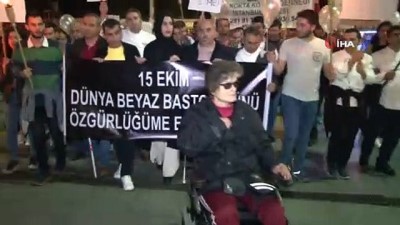 gorme engelli vatandas -  Görme engellilerden ‘Beyaz Baston’ kullanımına ilişkin kanun talebi Videosu