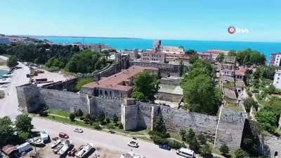  Restorasyonu önümüzdeki aylarda başlayacak olan Tarihi Sinop Cezaevi havadan görüntülendi 
