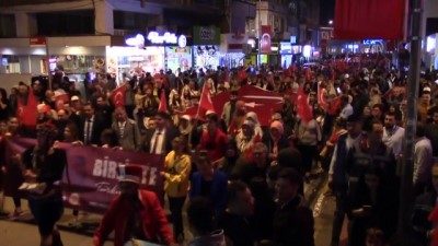 okcular - Balıkesir'de harekata destek yürüyüşüne binlerce kişi katıldı  Videosu