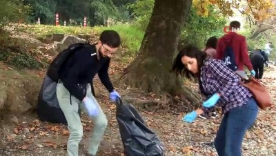 cevre temizligi -  Erasmus’lu öğrenciler Sapanca Gölü’nün kenarındaki çöpleri temizledi  Videosu