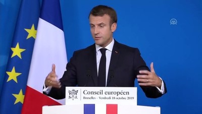 ingiltere - Fransa Cumhurbaşkanı Emmanuel Macron - BRÜKSEL Videosu