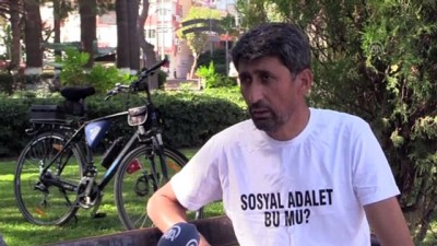issizlik maasi - Bisikletiyle 'Adalet ve Demokrasi Yolculuğu'na' çıkan işçi, mücadelesini sürdürüyor - İZMİR  Videosu
