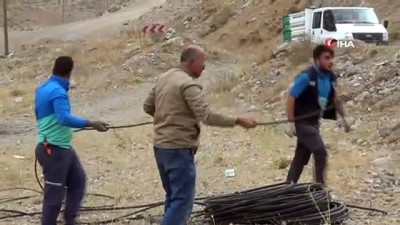 mermi -  Avcıların tahrip ettiği kablolar onarılıyor  Videosu