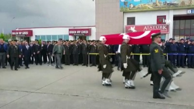 havan saldirisi -  Azez şehidinin cenazesi memleketi Samsun’a geldi Videosu