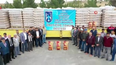  Ankara Büyükşehir çiftçilere yem bitkisi tohumu dağıtımına başladı