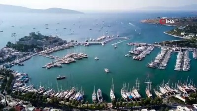 yelken yarisi - Yat yarışlarının havadan görüntüsü göz kamaştırdı Videosu