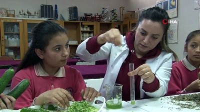  Sivaslı öğrenciler salatalıktan koku üretti