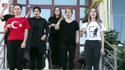 isitme engelliler - Mehmetçiğe işaret diliyle selam yolladılar - KIRKLARELİ Videosu