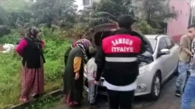 kasko - Arabanın motoruna sıkışan kediyi gazeteci kurtardı - SAMSUN Videosu