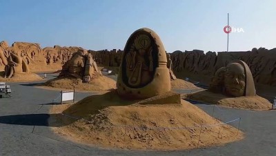 festival -  - Danimarka’da Kum Heykellerden Dev Duvar Yapıldı  Videosu