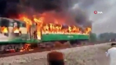 tren yangini -  - Pakistan’da Tren Yangını Faciası: 62 Ölü  Videosu