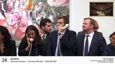 acik artirma -  - Banksy'nin Tablosuna Rekor Fiyat  Videosu