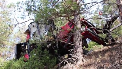 agac kesimi -  Traktör uçuruma yuvarlandı: 1 ölü Videosu