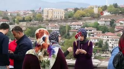  UNESCO Dünya Miras Listesi'nde yer alan Karabük'ün Safranbolu ilçesinde hafta sonu turist yoğunluğu yaşandı 