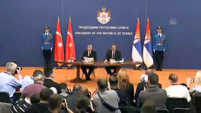 Erdoğan-Vucic ortak basın toplantısı - Sırbistan Cumhurbaşkanı Vucic - BELGRAD