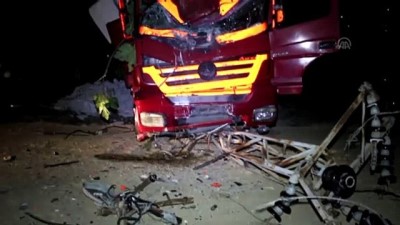 elektrik dagitim sirketi - Freni tutmayan tır elektrik direğine çarptı - ADANA Videosu