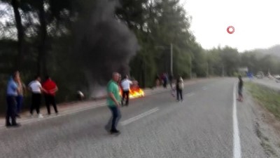 20 dakika -  Seyir halindeki ATV cayır cayır yandı  Videosu