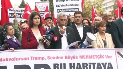 guvenli bolge -  ABD Büyükelçiliği önünde Trump’a tepki eylemi Videosu