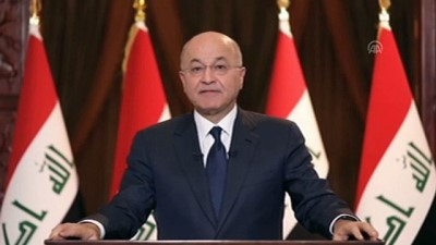 emniyet birimi - Irak Cumhurbaşkanı'ndan göstericilere 'sükunet' çağrısı (4) - BAĞDAT  Videosu