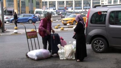 ilginc goruntu -  İstanbul’a ‘çuval çuval’ getirdiler...Esenler Otogarı’nda ‘kışlık erzak’ trafiği başladı  Videosu