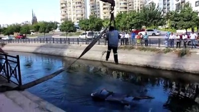sulama kanali - Otomobil sulama kanalına düştü - ADANA Videosu