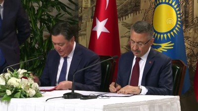 imza toreni - Türkiye-Kazakistan Karma Ekonomik Komisyonu Toplantısı - İmza töreni - İSTANBUL Videosu