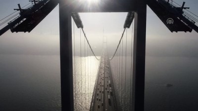 Yoğun sis boğaz çevresinde etkili oldu DRONE - İSTANBUL 