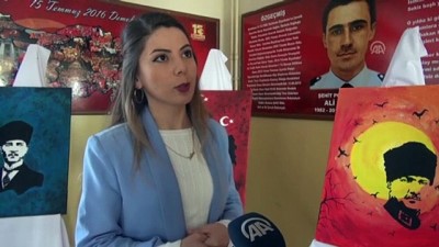 lise ogrenci - Öğrencilerin Atatürk sevgisi tuvallere yansıdı - ŞANLIURFA Videosu