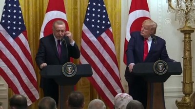 basin toplantisi - (TEKRAR) Erdoğan: '(FETÖ elebaşı Gülen'in iadesi) Birçok belgeleri özellikle bu seyahatimizde de takdim ettik' - WASHİNGTON  Videosu