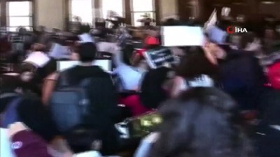 politika -  - Harvard'lı öğrenciler İsrail’in BM Temsilcisi Danon’ı protesto etti  Videosu