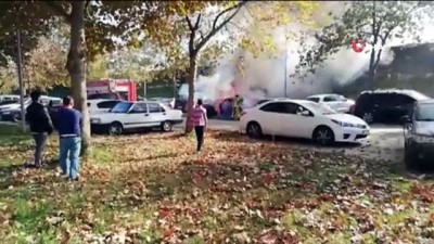 tahkikat -  Bursa'da mangal kömürü iki arabayı yok etti  Videosu