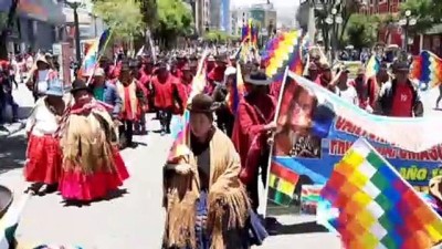 devlet baskani - Bolivya'da geçiş hükümeti karşıtı gösteri - LA PAZ  Videosu
