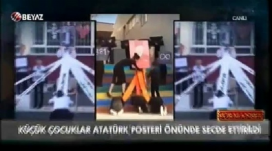 ferda yildirim - Küçük çocuklar Atatürk posteri önünde secde ettirildi Videosu